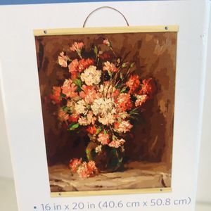 Artist's Loft Paint-by-Number Kit Rustic Flower Bouquet 16" x 20" Intermediate